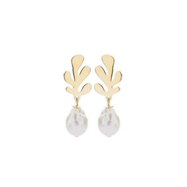 CORAL MINI PEARL EARRINGS PEARL