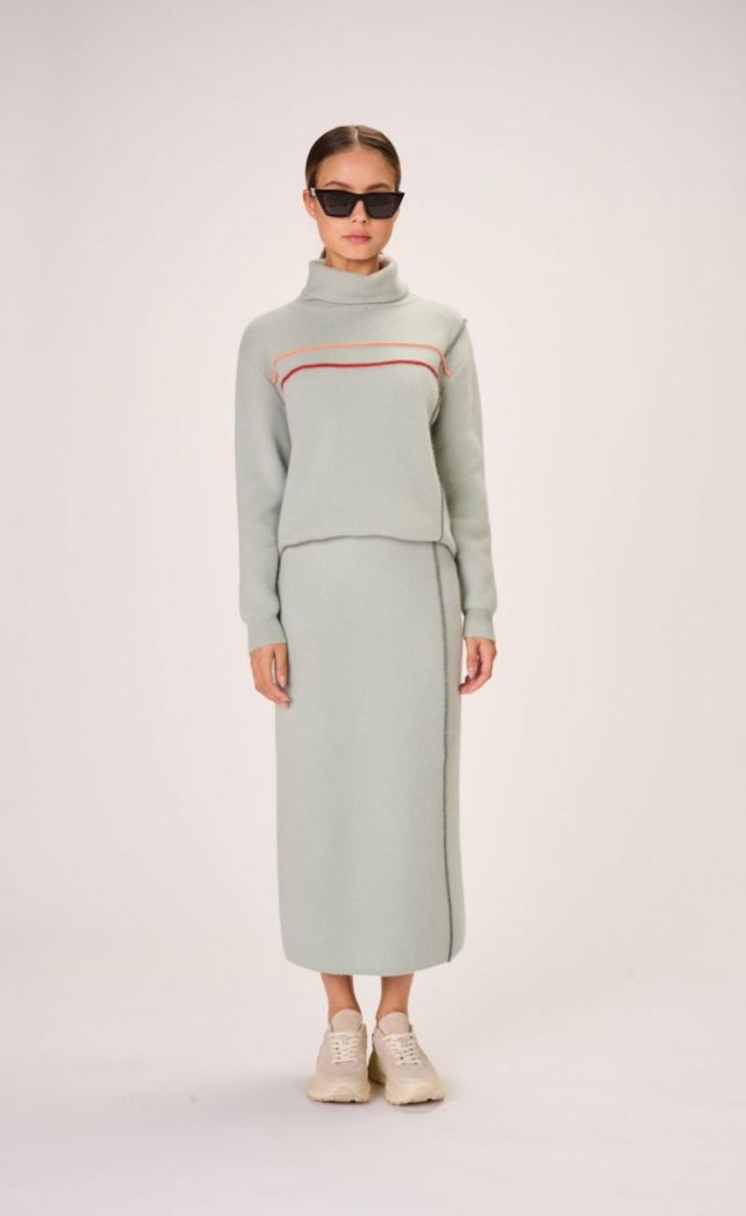 TRICOT MIDI AQUA