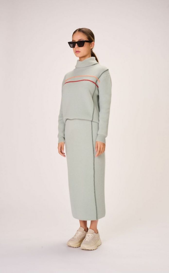TRICOT MIDI AQUA