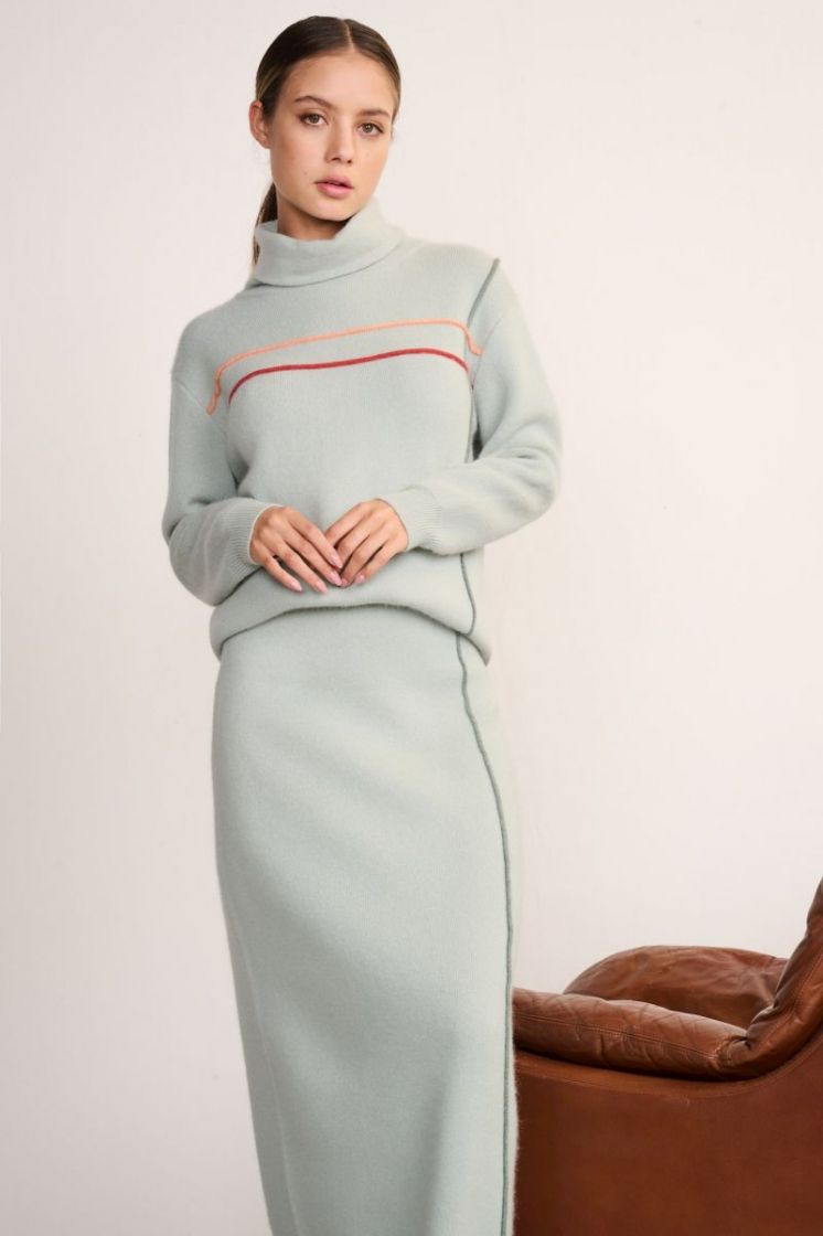 TRICOT MIDI AQUA
