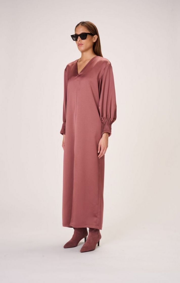 UNI SILK PLISSE MOUW GRAPE