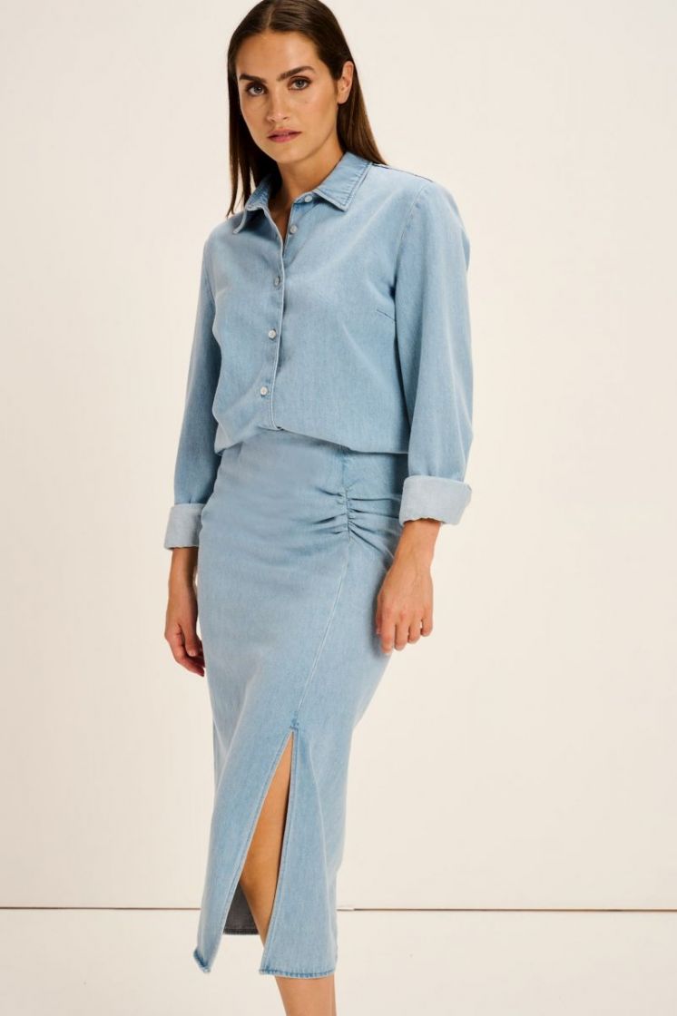 COLORED DENIM BLUE DENIM