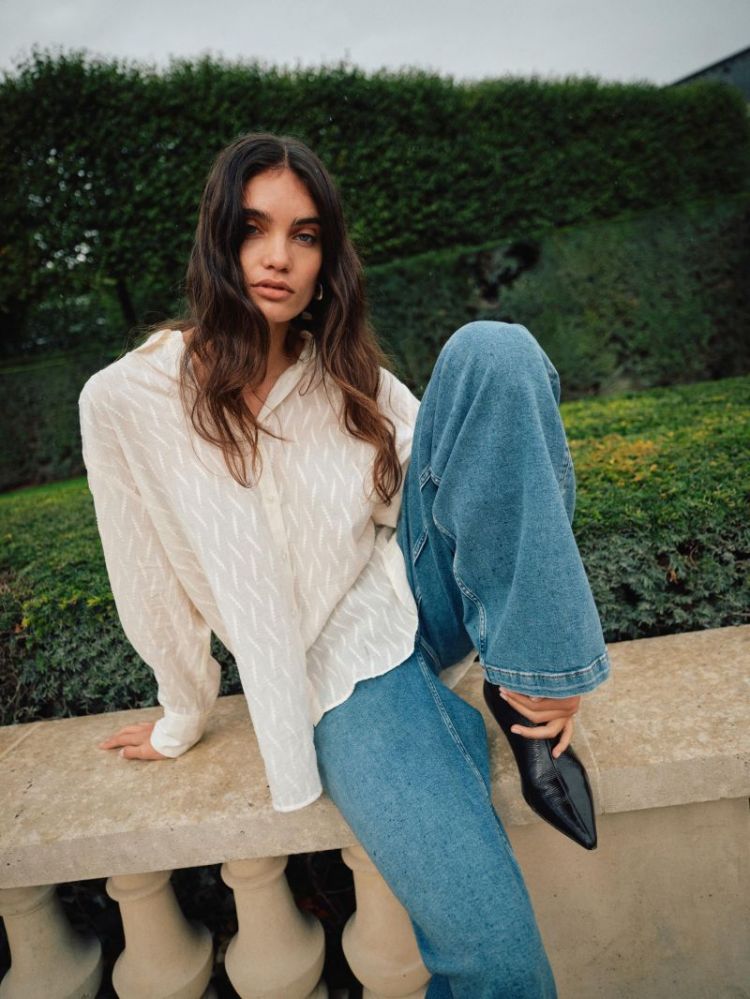 WIDE LEG MID BLUE