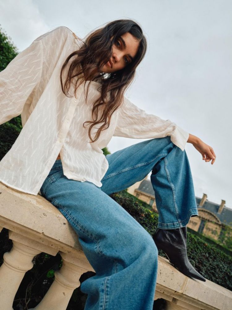 WIDE LEG MID BLUE