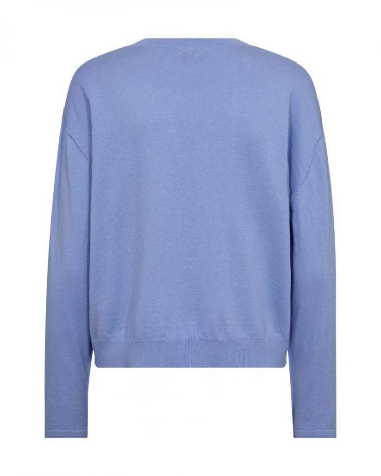 BUTTONS V NECK HYDRANGEA
