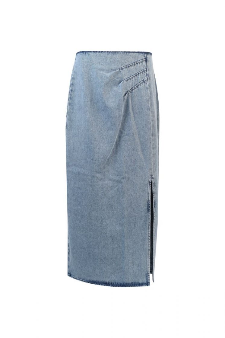 MIDI DENIM SKIRT BLUE DENIM