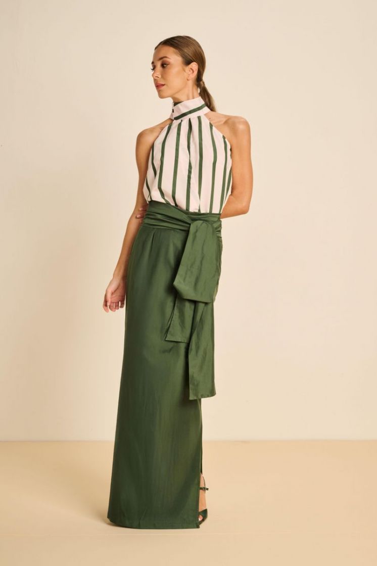 STRIPE HALTER SOFT PINK/BOTTL