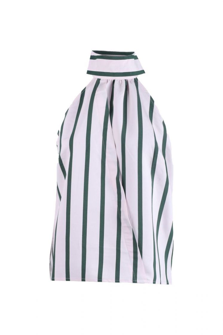 STRIPE HALTER SOFT PINK/BOTTL
