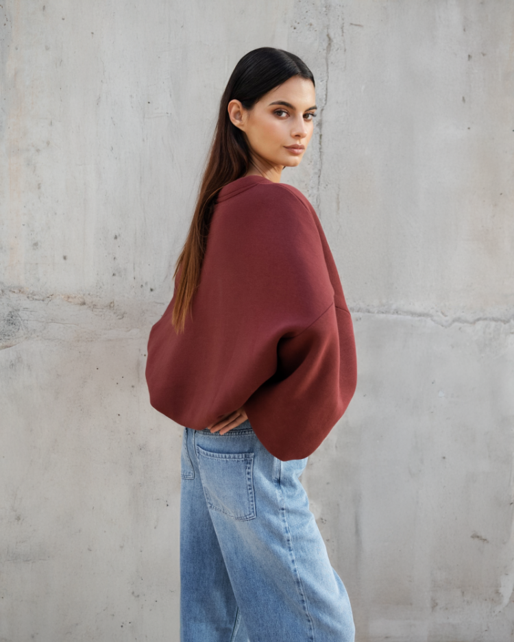 SWEAT ELASTIC WAIST SUNNY MERLOT