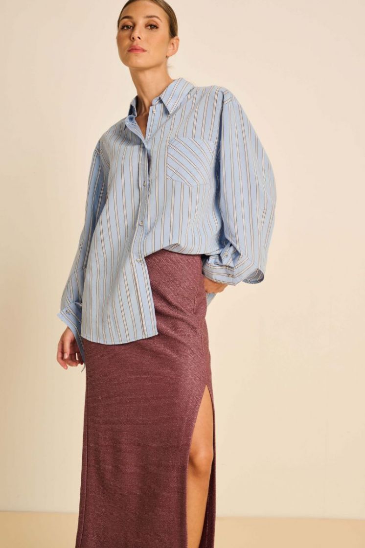 RAFFIA MIDI SKIRT SUNNY MERLOT