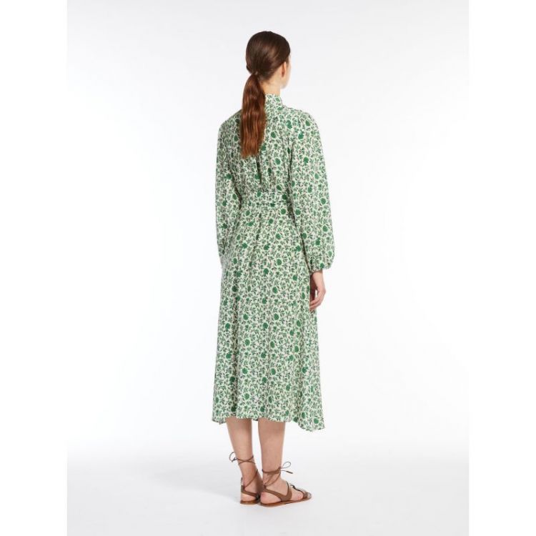 SILK FLOWER DRESS 008 VERT