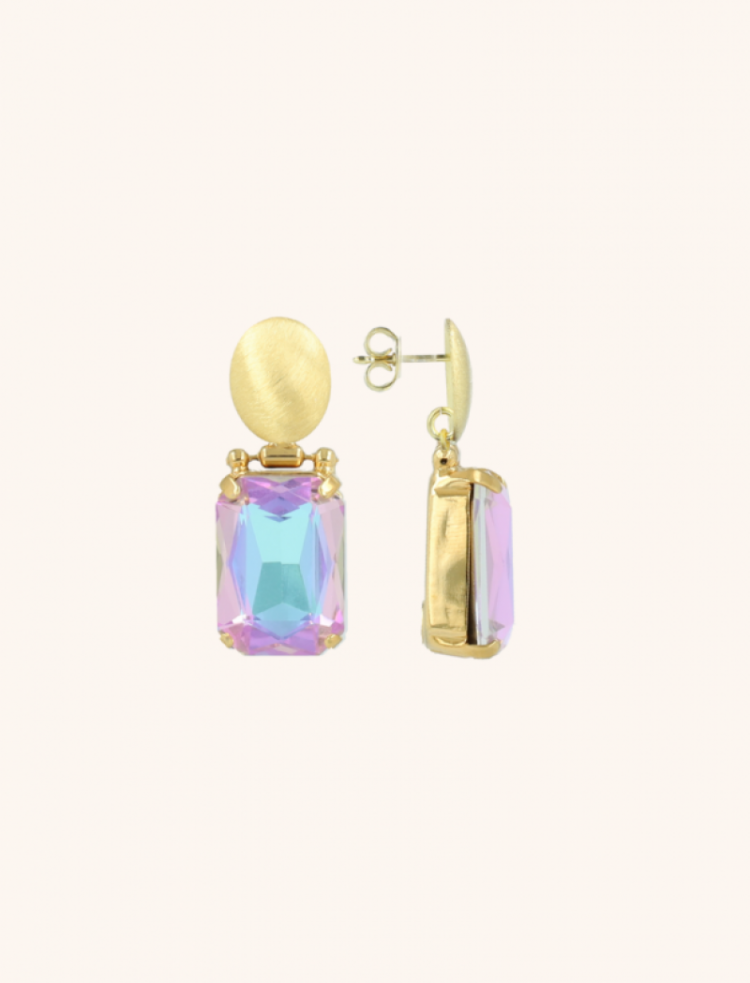 FLEXIBLE OVAL PENDANT M VIOLET/AQUAMARI