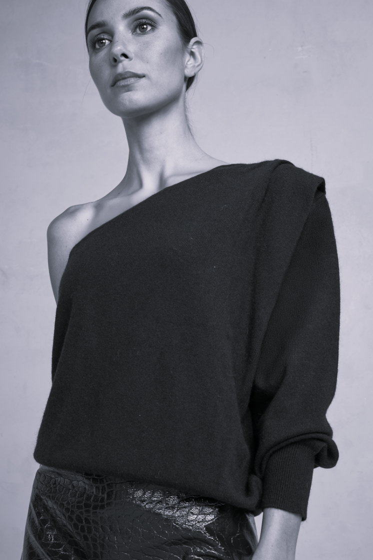 ONE SHOULDER BASIL GREEN