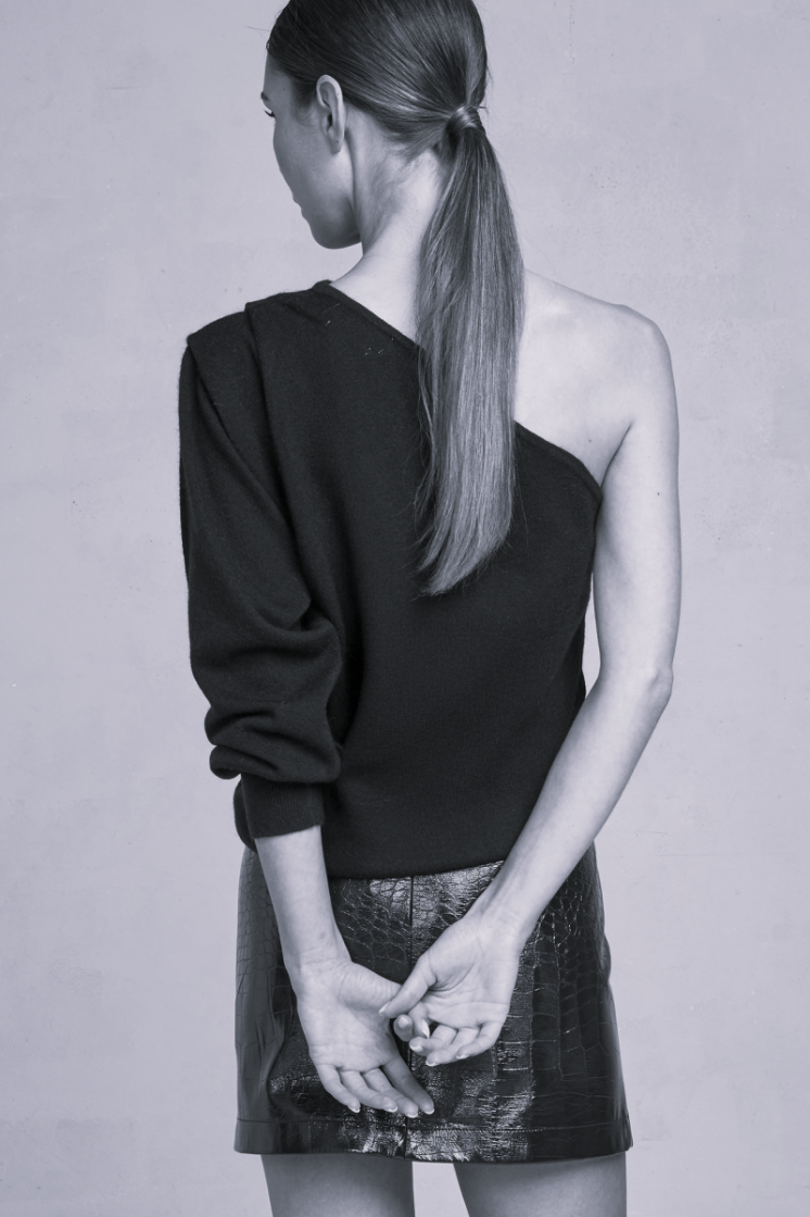 ONE SHOULDER BASIL GREEN