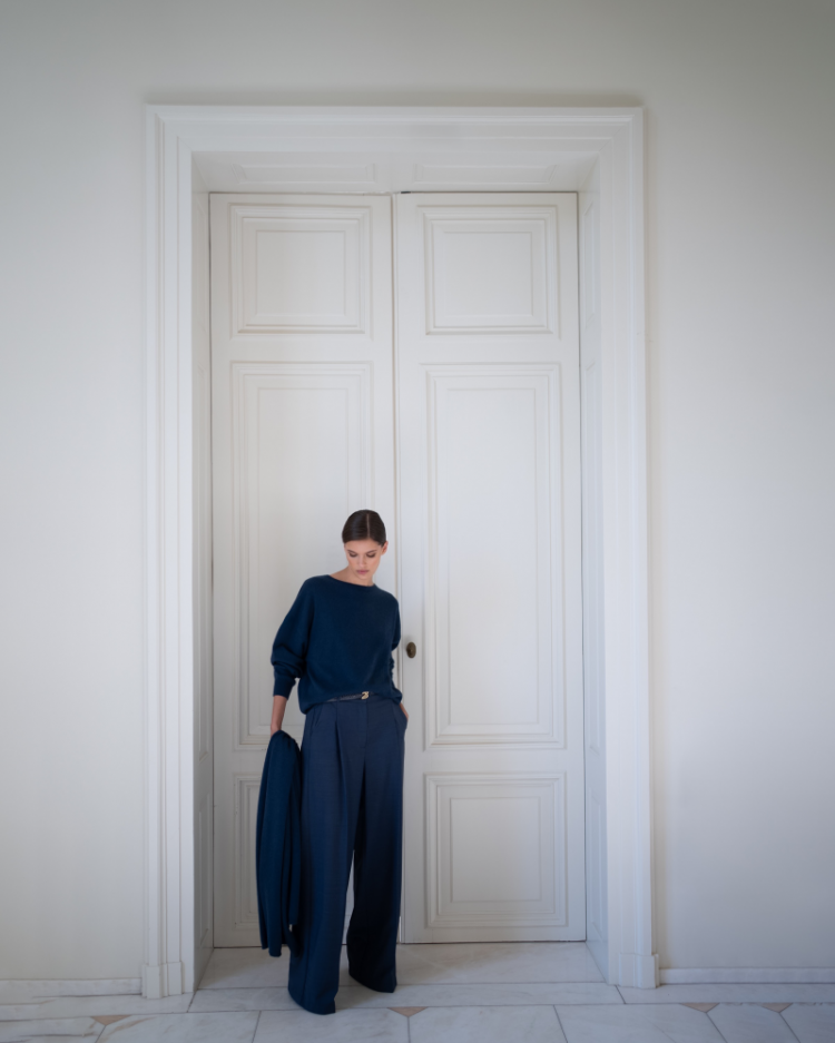 BANDPLOOI WIDE LEG CLOUDY BLUE