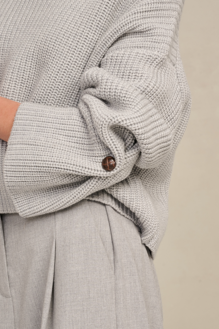 BANDPLOOI WIDE LEG SILVER GREY