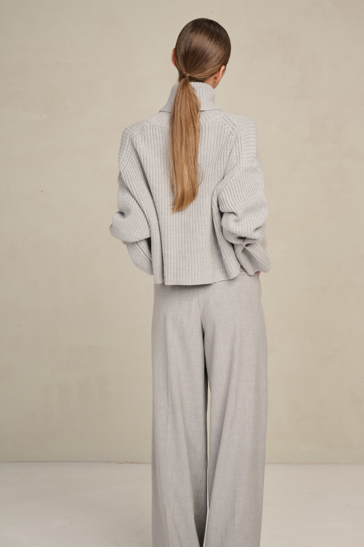 BANDPLOOI WIDE LEG SILVER GREY