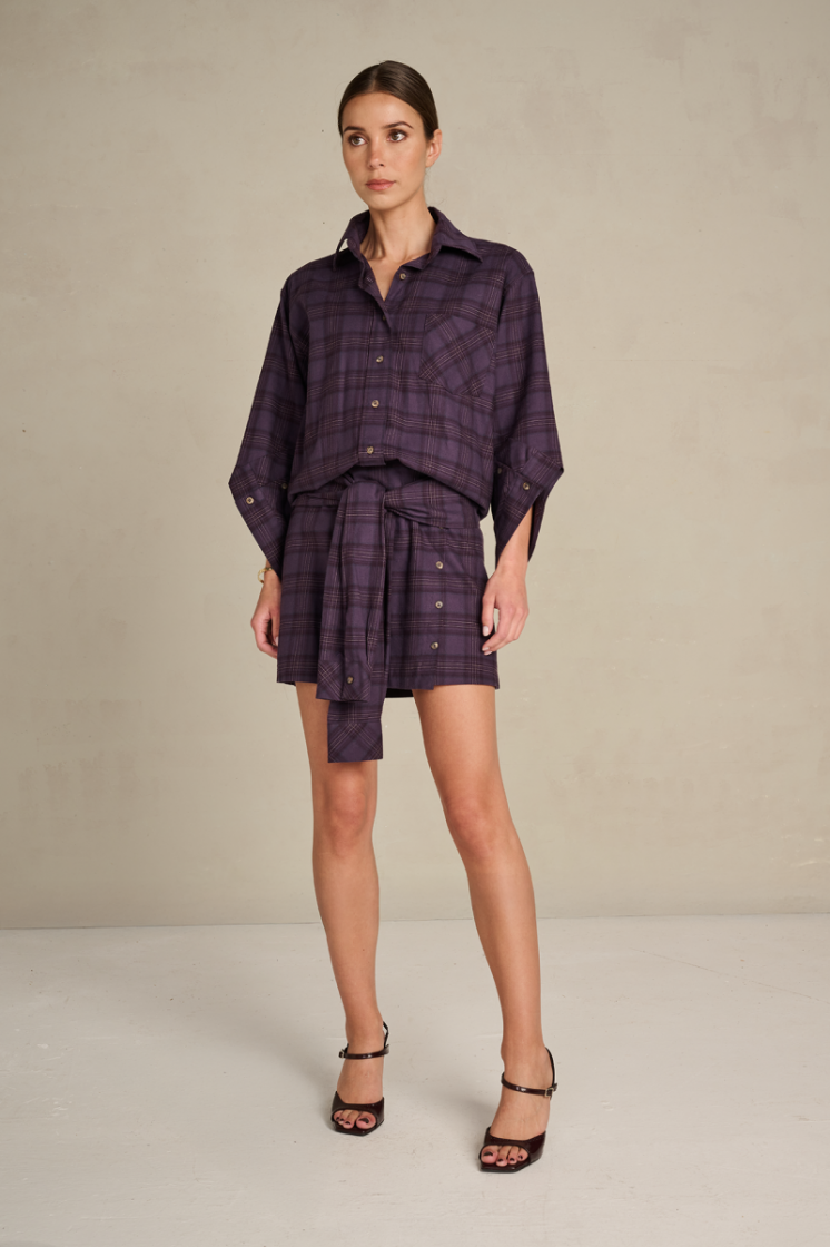 FLANNEL CHECK PALE PLUME