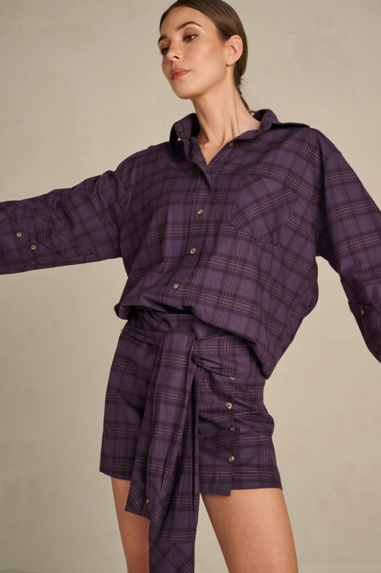 FLANNEL CHECK PALE PLUME