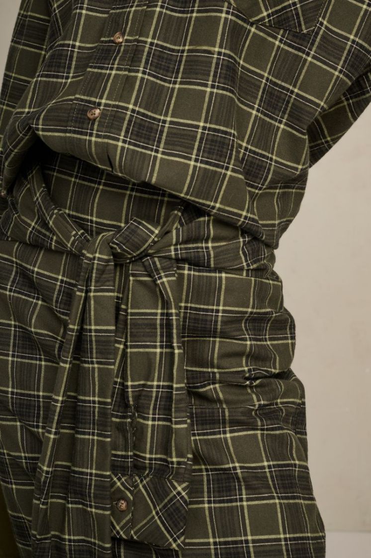 FLANNEL CHECK FADED GREEN