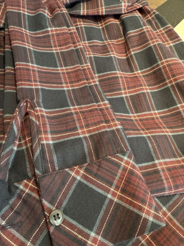 FLANNEL CHECK NAVY
