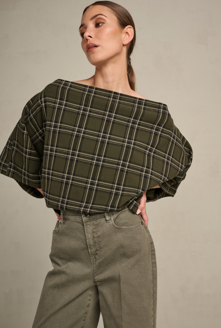 BOLD CHECK FADED GREEN