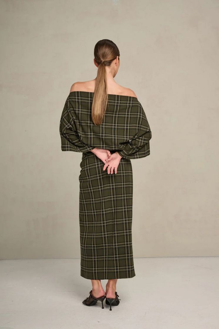 BOLD CHECK  FADED GREEN