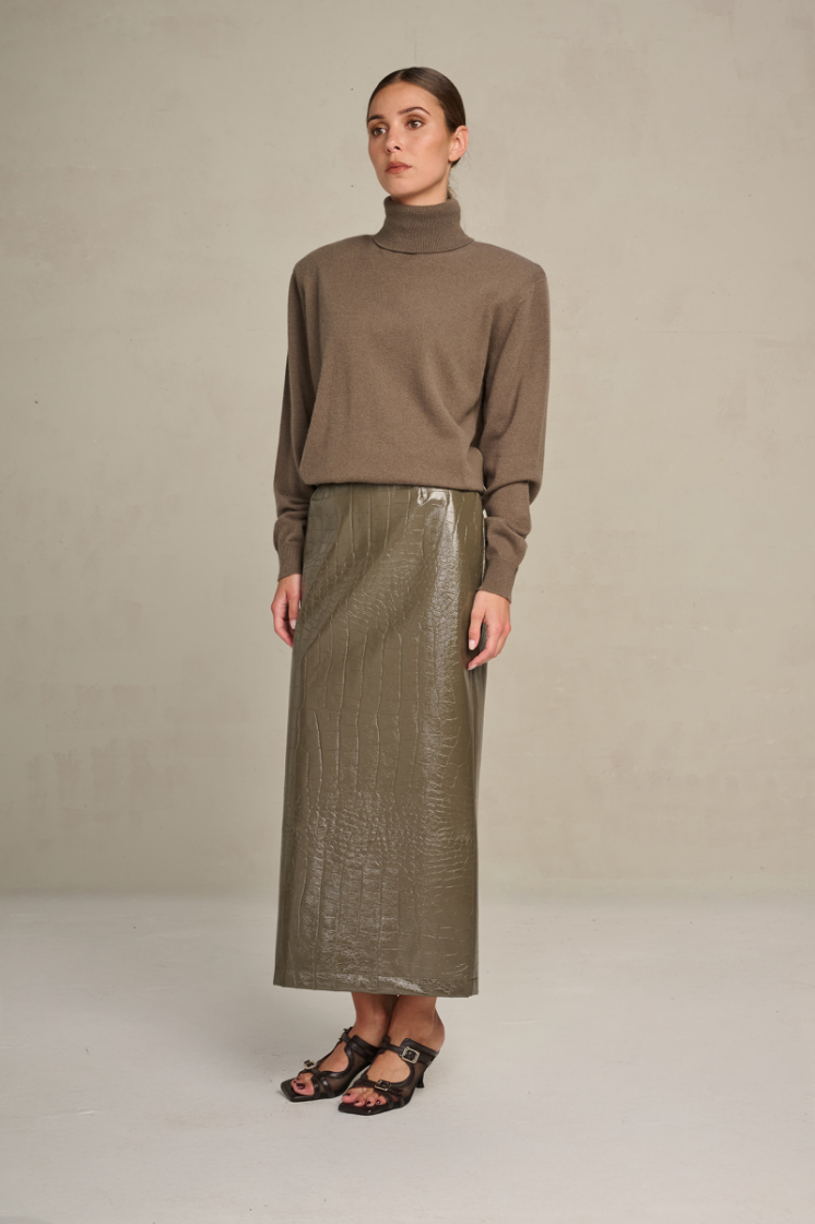 VERNICE CROCO FADED GREEN