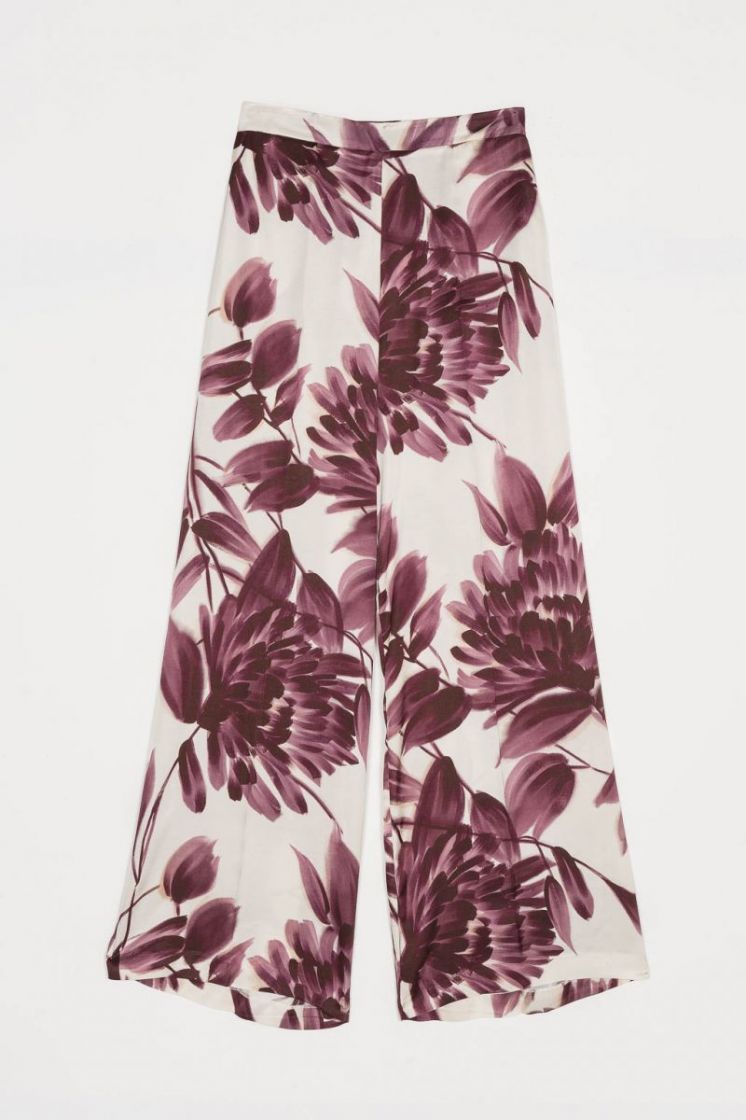 FLOWERPRINT 12785 WINE/ECRU