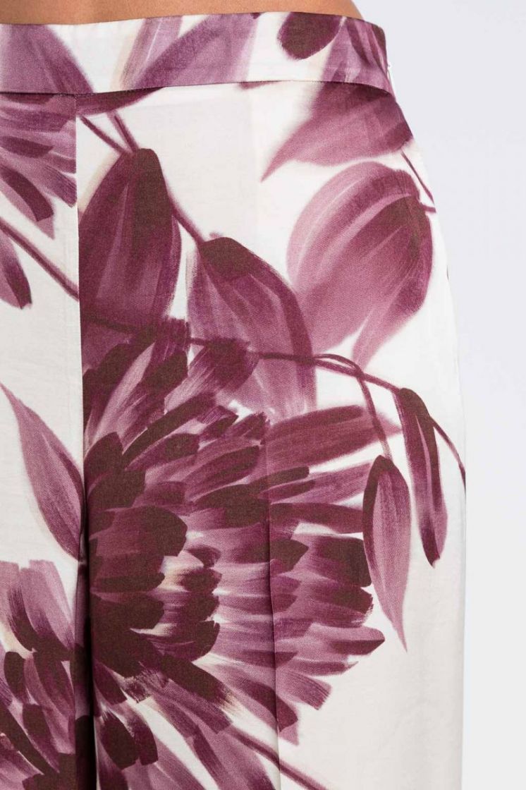 FLOWERPRINT 12785 WINE/ECRU
