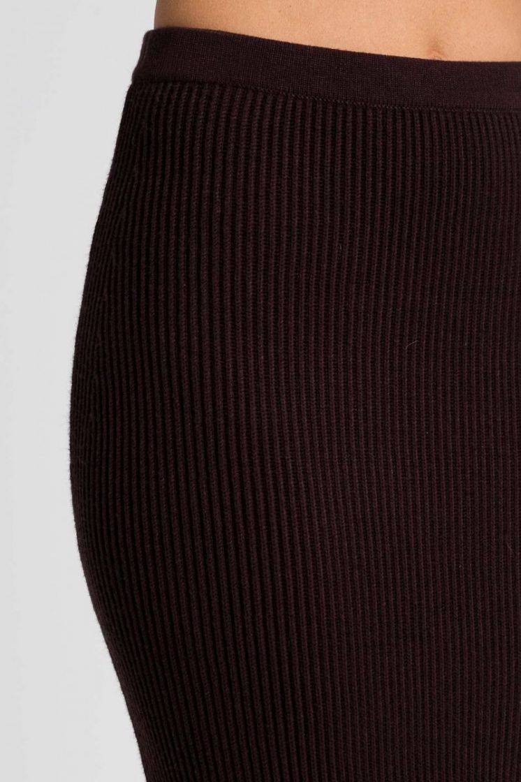 TRICOT RIB MIDI SKIRT 11054 BLACK CHO