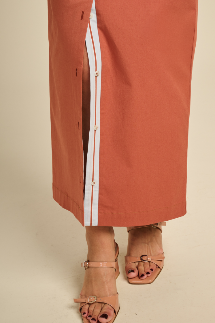 MIDI SKIRT TERRACOTTA