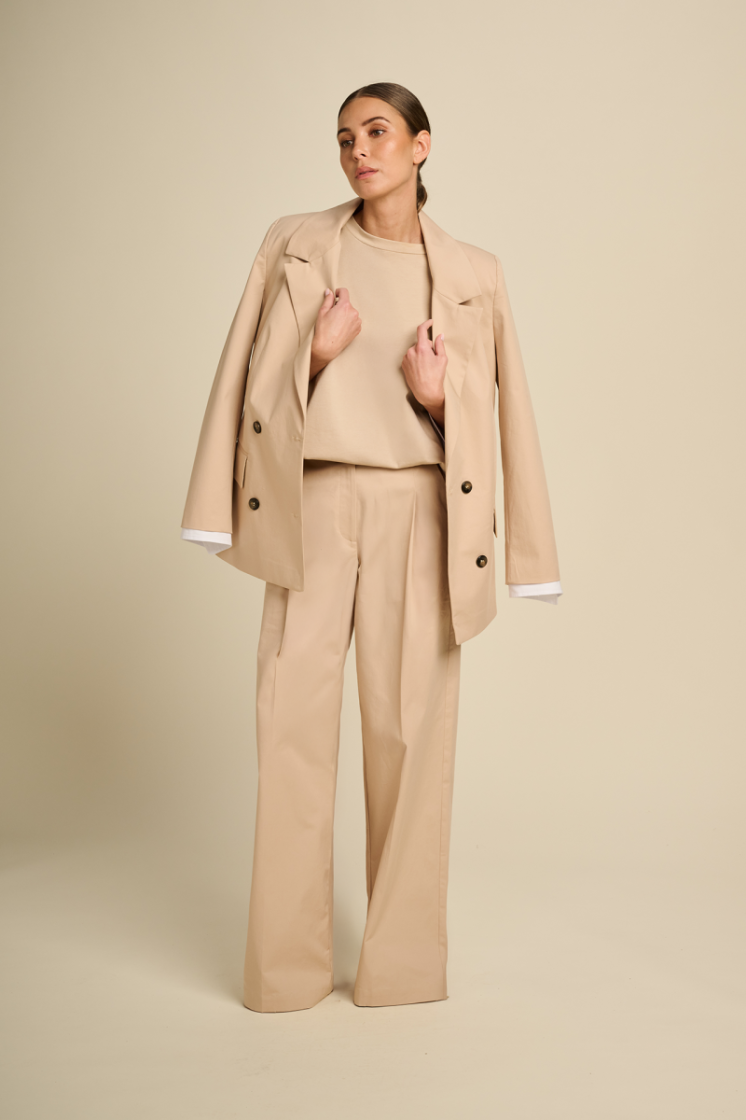 COTTON TROUSERS BEIGE