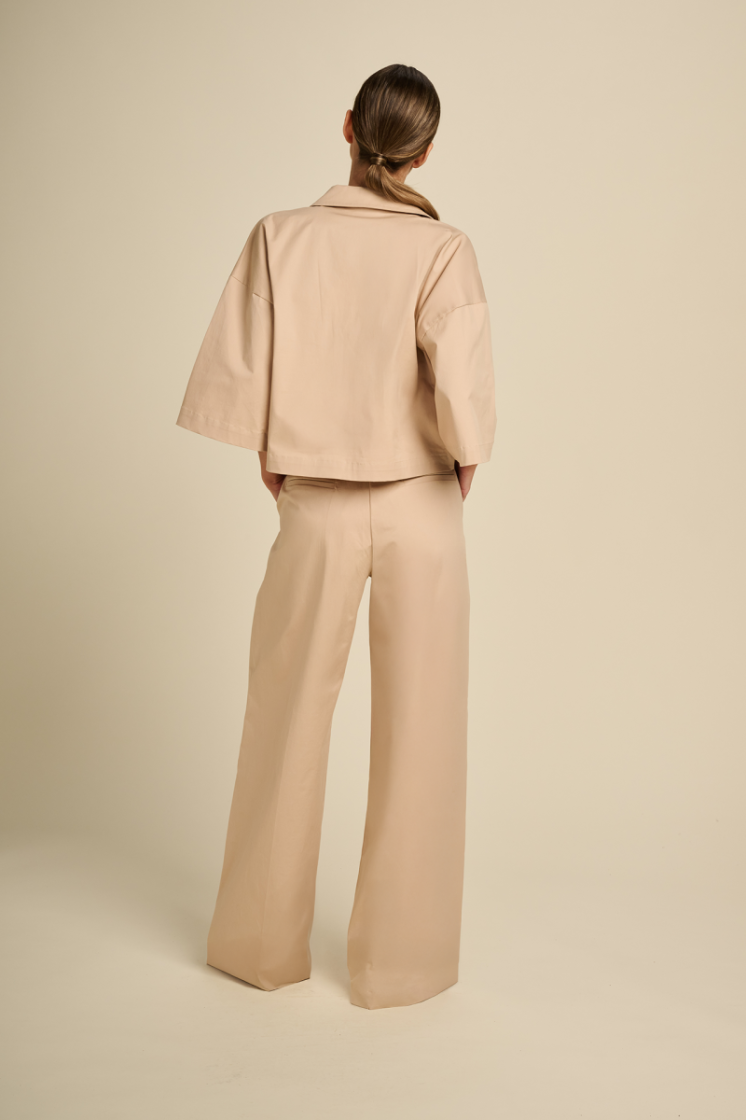 COTTON TROUSERS BEIGE