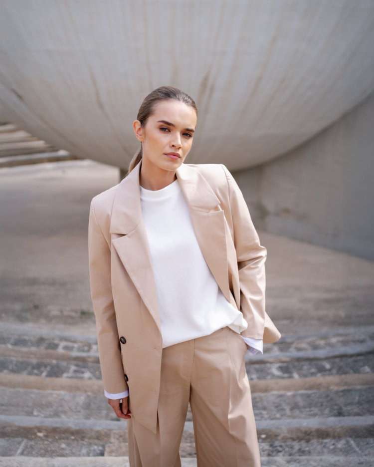 COTTON TROUSERS BEIGE