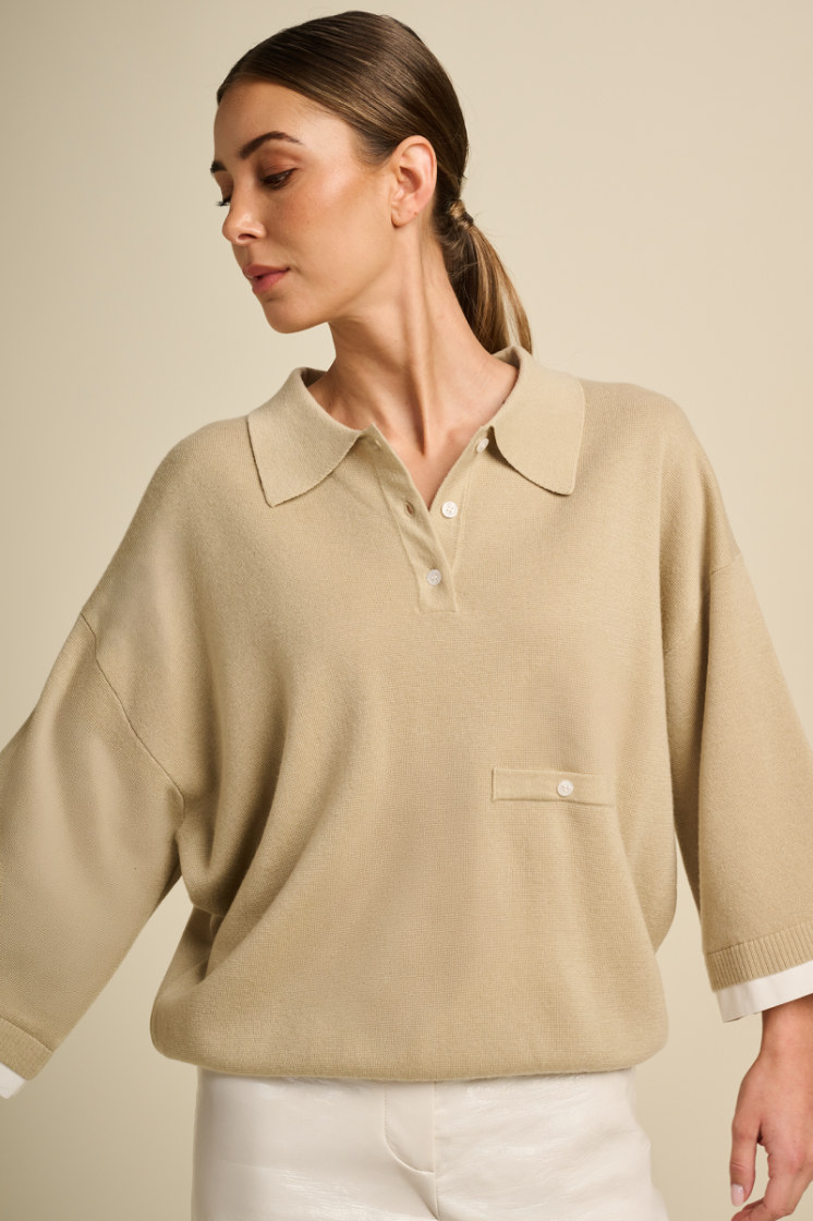 POLOKRAAG SS WITTE BIES SAFARI
