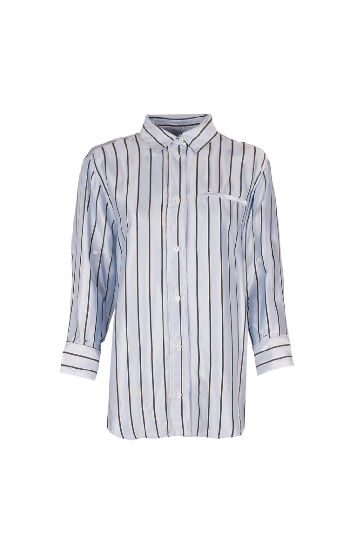 SILKY STRIPES EVENING BLUE