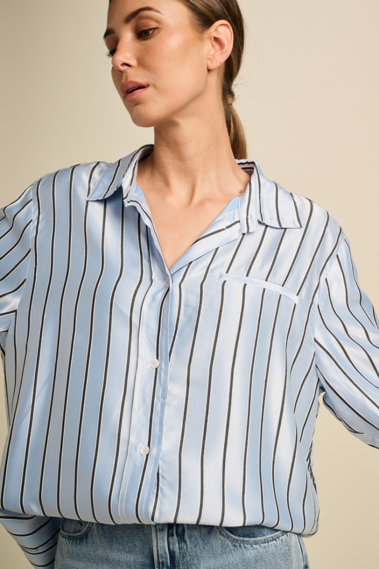 SILKY STRIPES EVENING BLUE