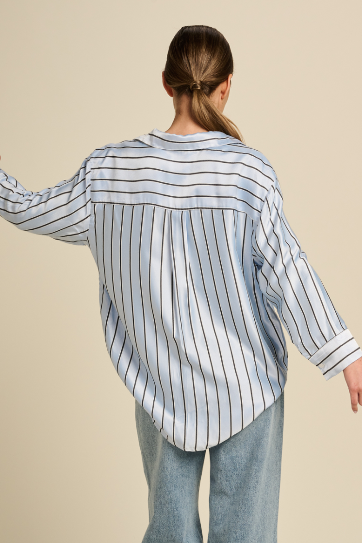 SILKY STRIPES EVENING BLUE