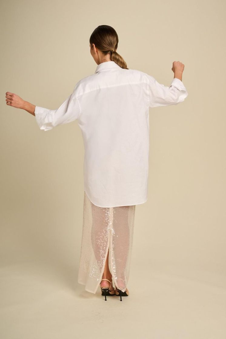 LONG POPLIN SHIRT OXFORD WHITE