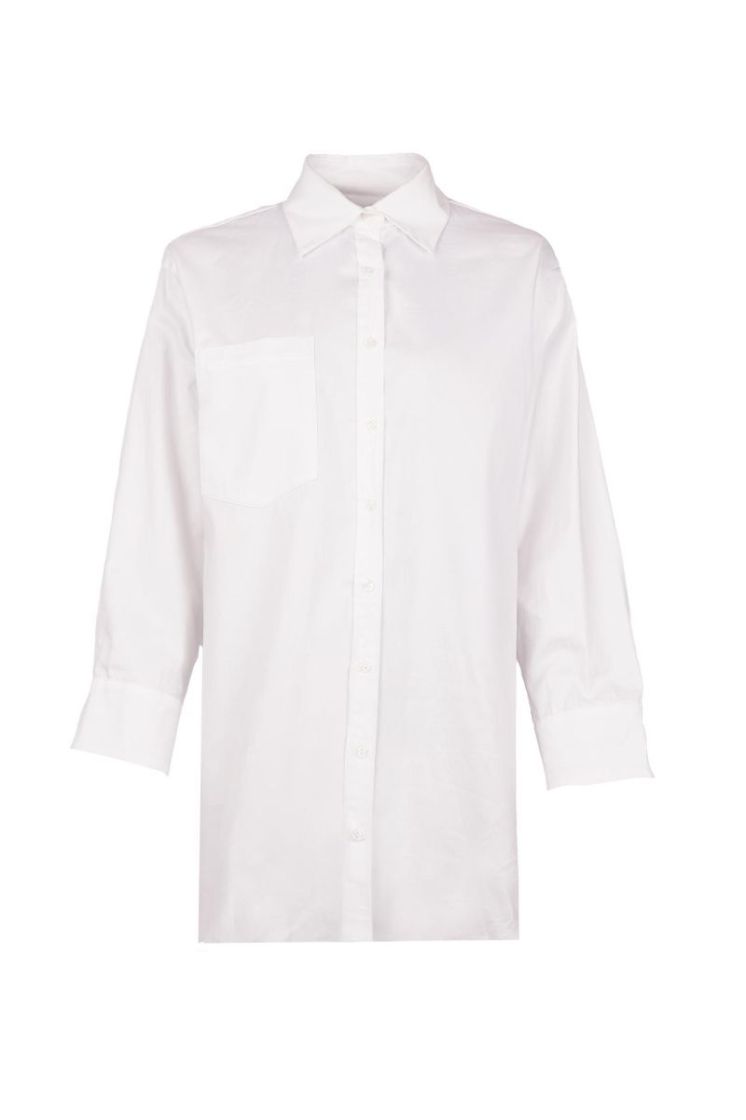 LONG POPLIN SHIRT OXFORD WHITE