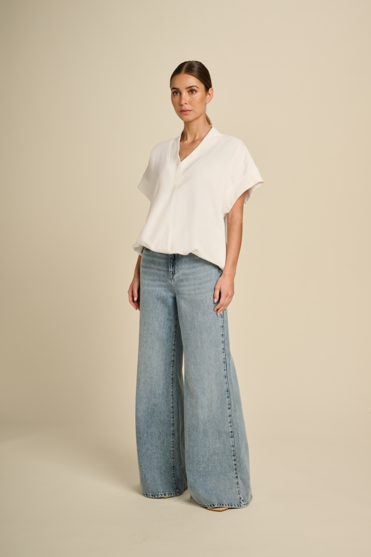 JERSEY SWEATER SS IVORY