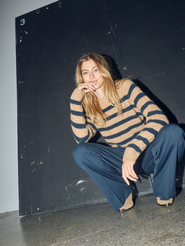 STRIPE TRUE CAMEL