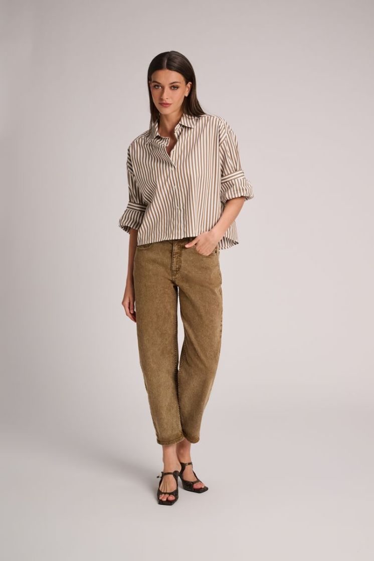 BARREL FIT OLIVE WASHED