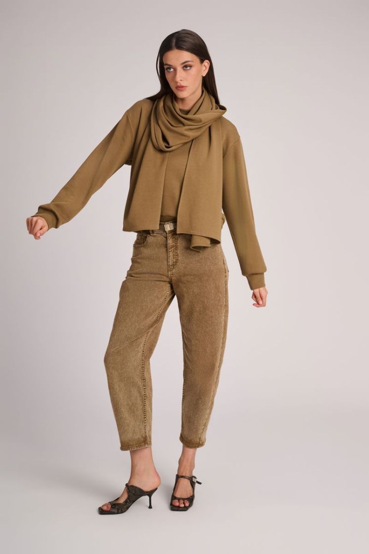 BARREL FIT OLIVE WASHED