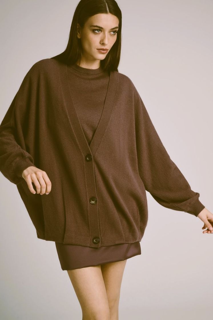 OVERSIZED GILET VISON   