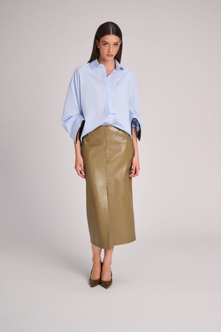 POPLIN SKYBLUE/OLIVE