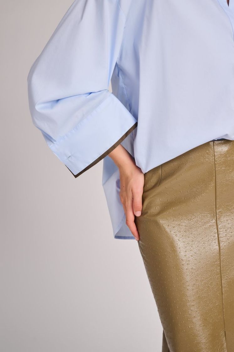 POPLIN SKYBLUE/OLIVE
