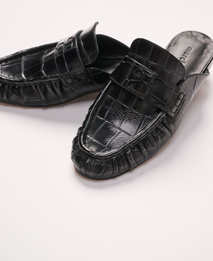 OPEN MOCASSIN CROCO BLACK CROCO